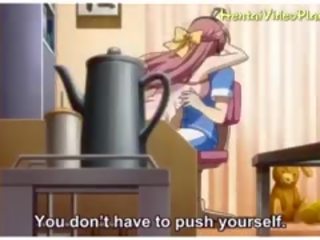 Stevig anime meisjes in sauna